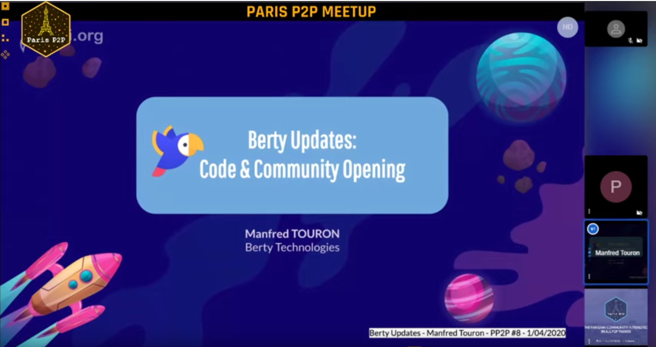 Last news from the Berty project + Code & Community openings Banner